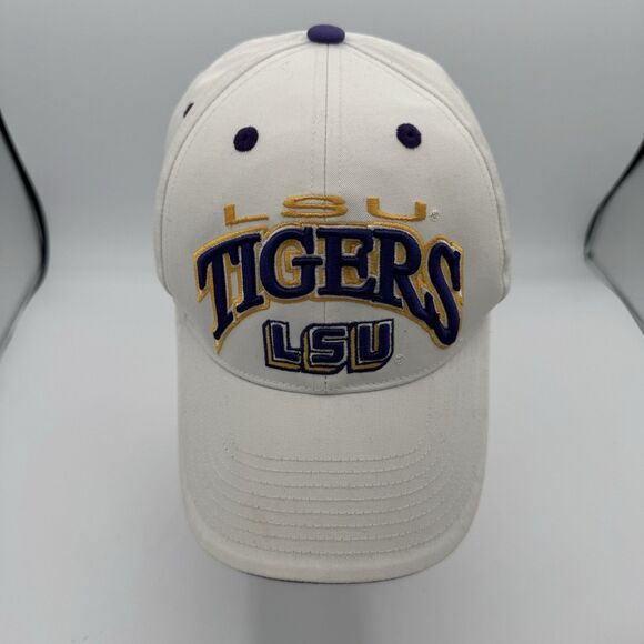 LSU Tigers White Adjustable Hat Top of the World Embroidered Cap Adult - Picture 11 of 11